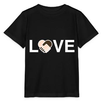 Love gegen Rassismus - Stanley/Stella Kinder T-Shirt MINI CREATOR  - Schwarz - Vorne - Mikhail (115cm)