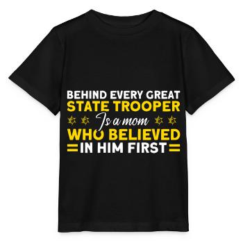 Mère Officier de police Policier - T-shirt bio MINI CREATOR Stanley/Stella Enfant - noir - Devant - Mikhail (115cm)