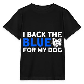 German Shepherd Police Dog Police Dog - Stanley/Stella MINI CREATOR Kids’ T-Shirt - black - Front - Mikhail (115cm)