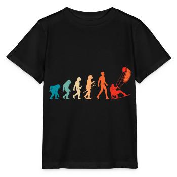Kiteboarding Evolution Kiteboarder Kitesurfer - Stanley/Stella MINI CREATOR Kids’ T-Shirt - black - Front - Mikhail (115cm)