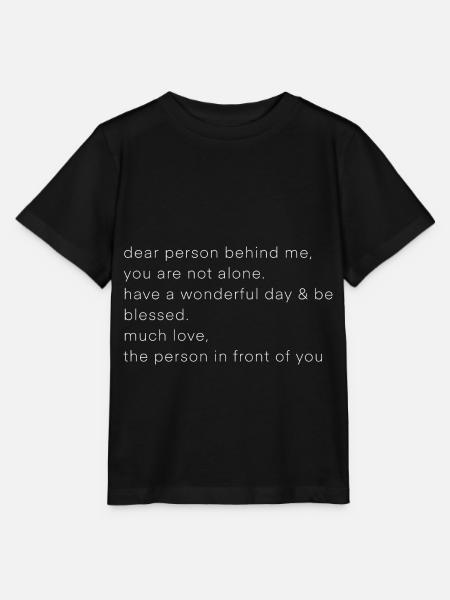 Dear person behind - Stanley/Stella Kinder T-Shirt MINI CREATOR  - Schwarz