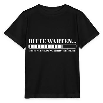 Bitte warten Datei Ausbildung wird gelöscht - Stanley/Stella Kinder T-Shirt MINI CREATOR  - Schwarz - Vorne - Mikhail (115cm)