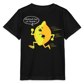 Citron pressé - T-shirt bio MINI CREATOR Stanley/Stella Enfant - noir - Devant - Mikhail (115cm)