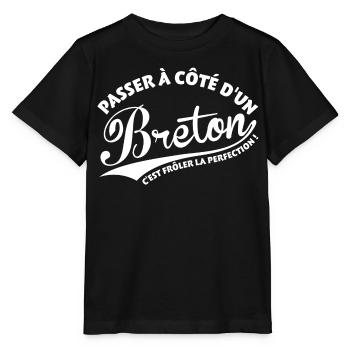Breton Perfection - T-shirt bio MINI CREATOR Stanley/Stella Enfant - noir - Devant - Mikhail (115cm)