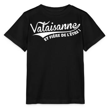 Valaisanne et fière de l'être - T-shirt bio MINI CREATOR Stanley/Stella Enfant - noir - Devant - Mikhail (115cm)