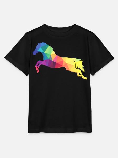 Paard springen - Stanley/Stella Kinder-T-shirt MINI CREATOR  - zwart