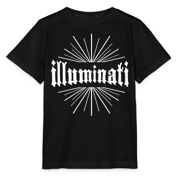 sort secrète illuminati col frais fun lumière co - T-shirt bio MINI CREATOR Stanley/Stella Enfant - noir - Devant - Mikhail (115cm)
