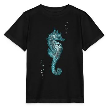 seahorse mandala holiday tattoo lol sea love girl - Stanley/Stella MINI CREATOR Kids’ T-Shirt - black - Front - Mikhail (115cm)