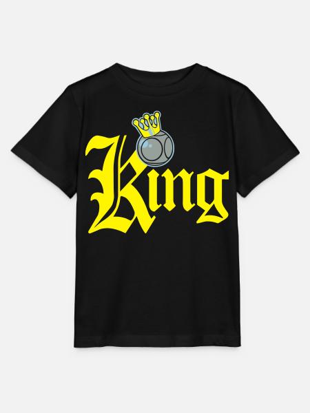 König Petanque Tippfehler - Stanley/Stella Kinder T-Shirt MINI CREATOR - Schwarz