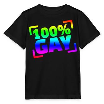 100 Gay / CSD - Stanley/Stella Kinder T-Shirt MINI CREATOR  - Schwarz - Vorne - Mikhail (115cm)