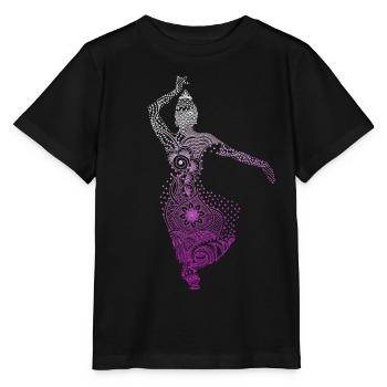 Yoga Tanz Tempel Mandala Indien spiritual tänzerin - Stanley/Stella Kinder T-Shirt MINI CREATOR  - Schwarz - Vorne - Mikhail (115cm)