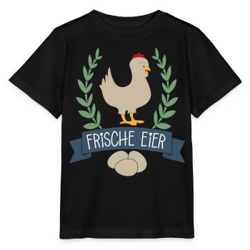 Frische Eier - Stanley/Stella Kinder T-Shirt MINI CREATOR  - Schwarz - Vorne - Mikhail (115cm)