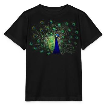 Pfau - Stanley/Stella Kinder T-Shirt MINI CREATOR  - Schwarz - Vorne - Mikhail (115cm)