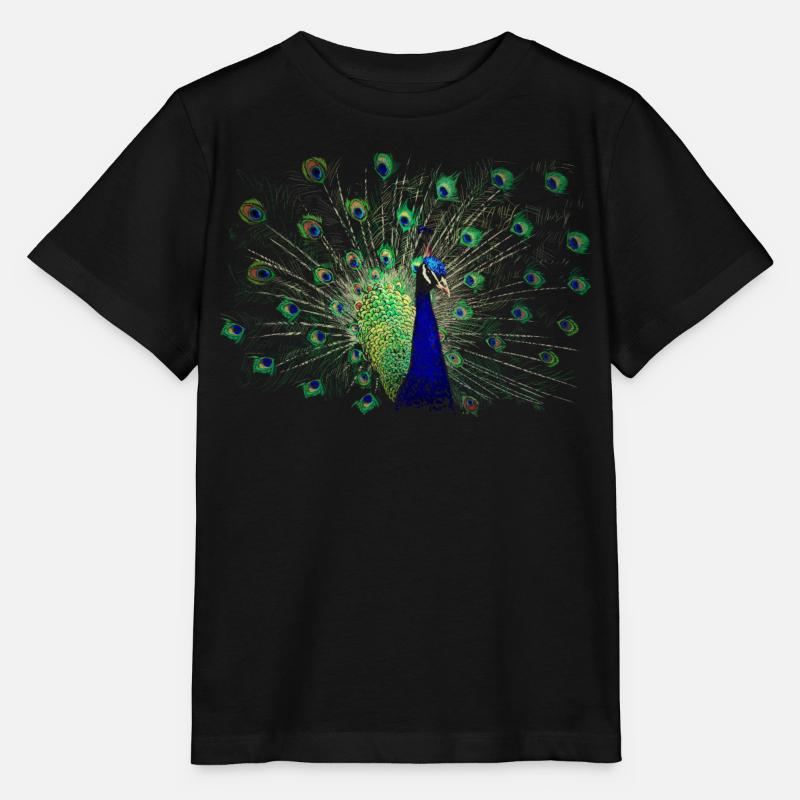 Pfau - Stanley/Stella Kinder T-Shirt MINI CREATOR  - Schwarz
