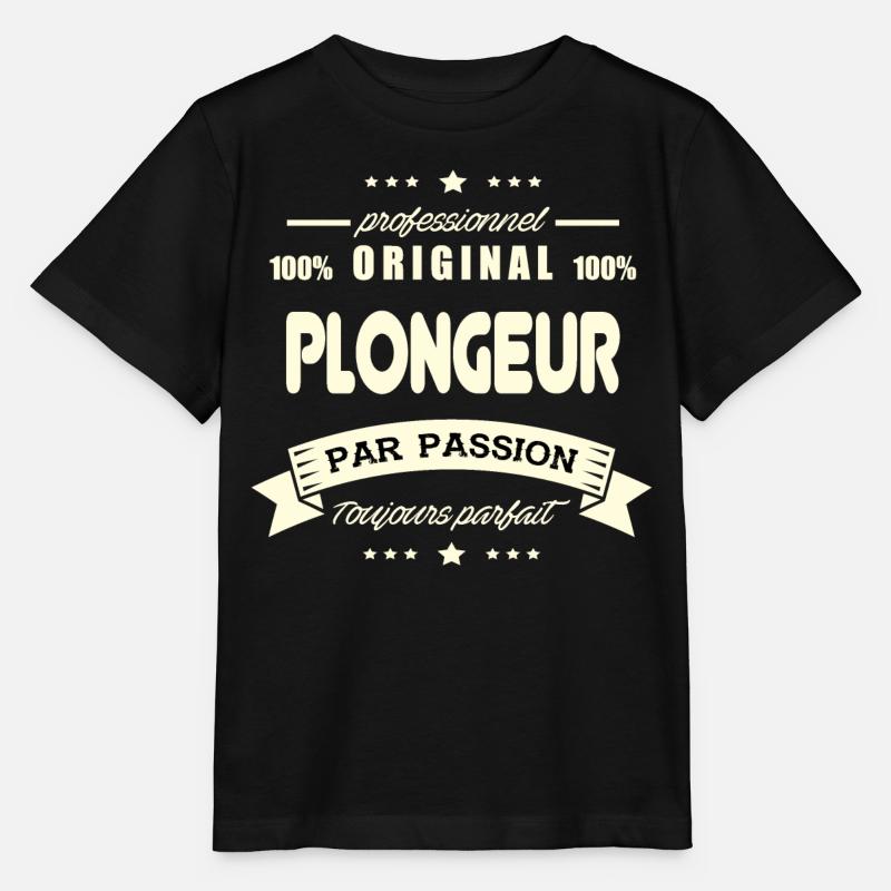 le Plongeur Original - T-shirt bio MINI CREATOR Stanley/Stella Enfant - noir