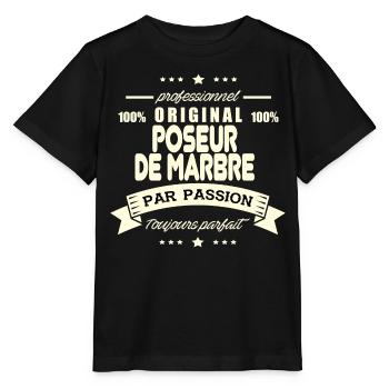 Poseur de marbre Original - T-shirt bio MINI CREATOR Stanley/Stella Enfant - noir - Devant - Mikhail (115cm)