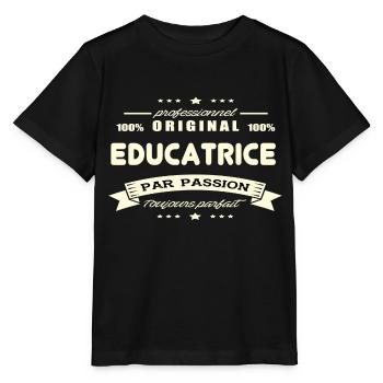 Educatrice Original - T-shirt bio MINI CREATOR Stanley/Stella Enfant - noir - Devant - Mikhail (115cm)