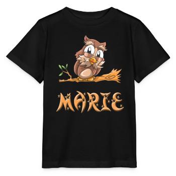 Eule Marie - Stanley/Stella Kinder T-Shirt MINI CREATOR  - Schwarz - Vorne - Mikhail (115cm)