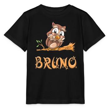 Hibou Bruno - T-shirt bio MINI CREATOR Stanley/Stella Enfant - noir - Devant - Mikhail (115cm)