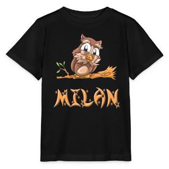 Owl Milan - Stanley/Stella MINI CREATOR Kids’ T-Shirt - black - Front - Mikhail (115cm)