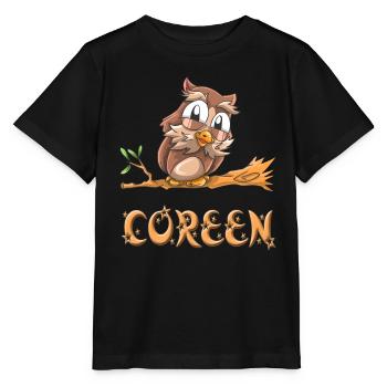 Eule Coreen - T-shirt bio MINI CREATOR Stanley/Stella Enfant - noir - Devant - Mikhail (115cm)