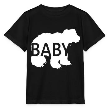 Baby Bär Weiss Tolle Geschenkidee - Stanley/Stella Kinder T-Shirt MINI CREATOR  - Schwarz - Vorne - Mikhail (115cm)