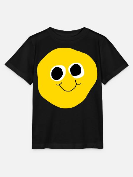 Yellow Face Smile - Stanley/Stella Kinder T-Shirt MINI CREATOR  - Schwarz
