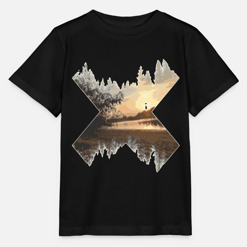 X-Landscape Coucher de soleil - T-shirt bio MINI CREATOR Stanley/Stella Enfant - noir