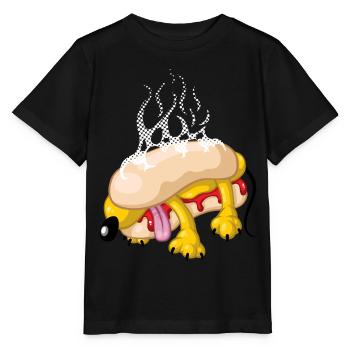 Hot dog - Stanley/Stella MINI CREATOR Kids’ T-Shirt - black - Front - Mikhail (115cm)