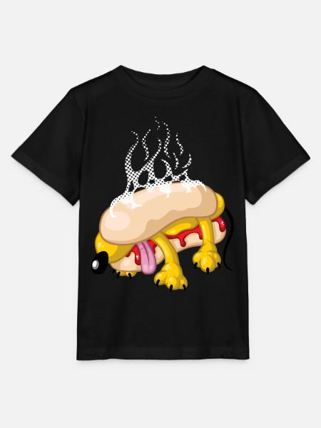 Hot dog - Stanley/Stella MINI CREATOR T-skjorte for barn - svart