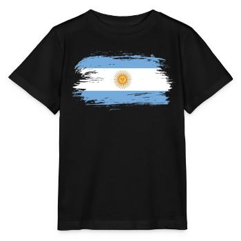 Argentine drapeau / cadeau Amérique du Sud Cordoba - T-shirt bio MINI CREATOR Stanley/Stella Enfant - noir - Devant - Mikhail (115cm)
