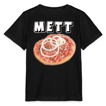 Pop Art Mettbrötchen t-shirt mett Fan Minced Meat - Stanley/Stella MINI CREATOR Kids’ T-Shirt - black - Front - Mikhail (115cm)