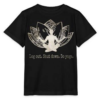 Yoga - T-shirt bio MINI CREATOR Stanley/Stella Enfant - noir - Devant - Mikhail (115cm)
