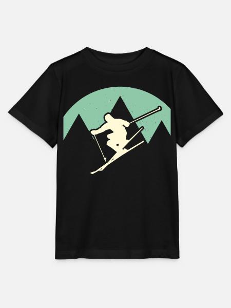 Skifahrer - Stanley/Stella Kinder T-Shirt MINI CREATOR  - Schwarz