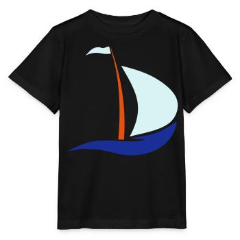 bateau à voile - T-shirt bio MINI CREATOR Stanley/Stella Enfant - noir - Devant - Mikhail (115cm)