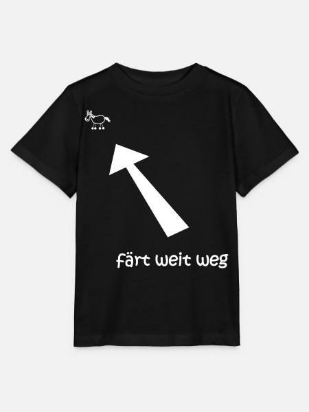 färt weit weg, färt, lustiges Pferde-T-Shirt - Stanley/Stella Kinder T-Shirt MINI CREATOR - Schwarz