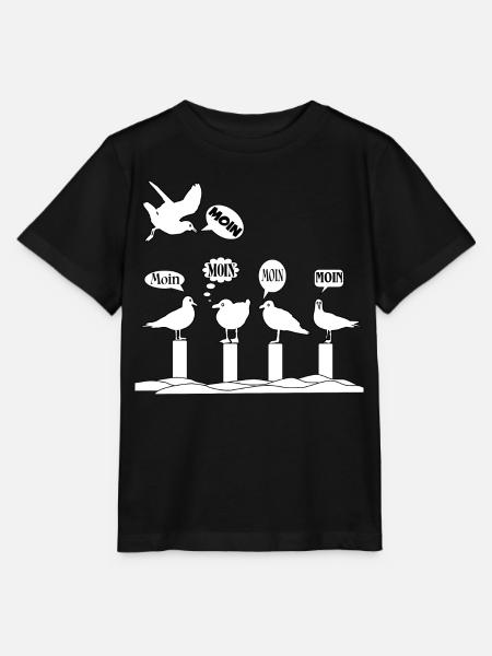 Moin Möwen am Strandpfad - Stanley/Stella Kinder T-Shirt MINI CREATOR  - Schwarz