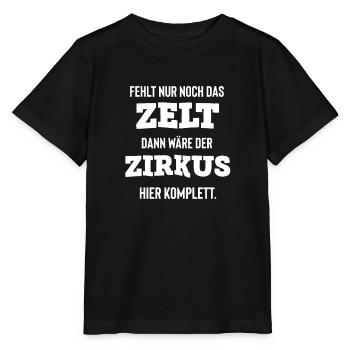 Zirkus - Stanley/Stella Kinder T-Shirt MINI CREATOR  - Schwarz - Vorne - Mikhail (115cm)