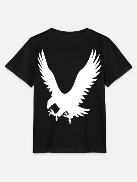 Adler beim Angriff - Stanley/Stella Kinder T-Shirt MINI CREATOR  - Schwarz