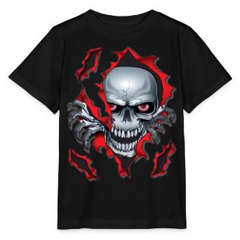 Skull - T-shirt bio MINI CREATOR Stanley/Stella Enfant - noir - Devant - Mikhail (115cm)