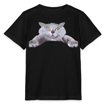 Katze - - Stanley/Stella Kinder T-Shirt MINI CREATOR  - Schwarz - Vorne - Mikhail (115cm)