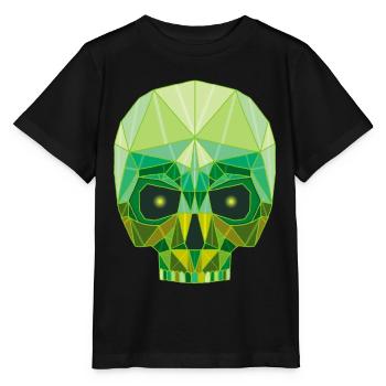 Emerald skull and crosses - Stanley/Stella MINI CREATOR Kids’ T-Shirt - black - Front - Mikhail (115cm)