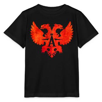 Albanie Shqipëri - Albanian Eagle - Albanian - T-shirt bio MINI CREATOR Stanley/Stella Enfant - noir - Devant - Mikhail (115cm)