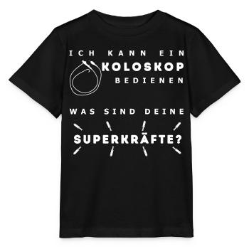 Ärzte Koloskop Superkraefte Endoskopie Geschenk - Stanley/Stella Kinder T-Shirt MINI CREATOR  - Schwarz - Vorne - Mikhail (115cm)