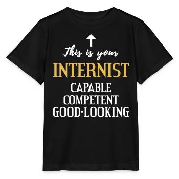 Médecin interniste compétent beau cadeau - T-shirt bio MINI CREATOR Stanley/Stella Enfant - noir - Devant - Mikhail (115cm)