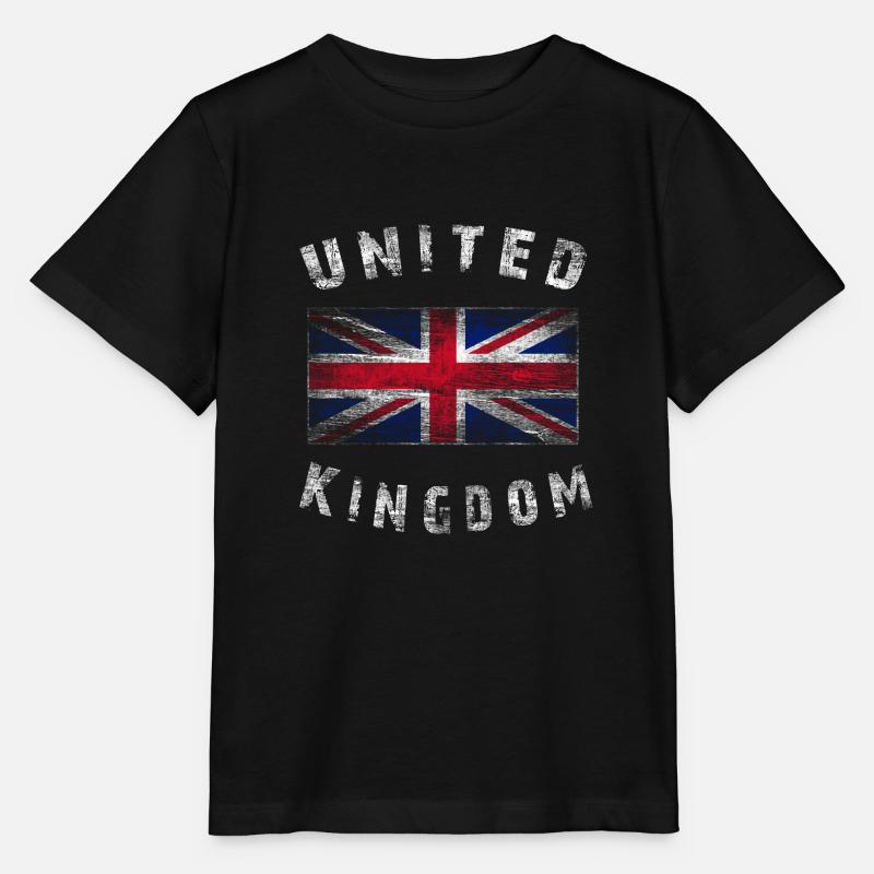 Union Jack - Royaume-Uni - T-shirt bio MINI CREATOR Stanley/Stella Enfant - noir