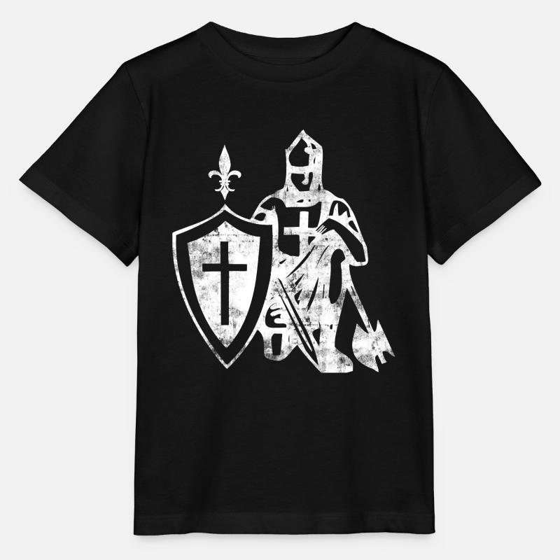 Croisades - Croisés - Design - T-shirt bio MINI CREATOR Stanley/Stella Enfant - noir