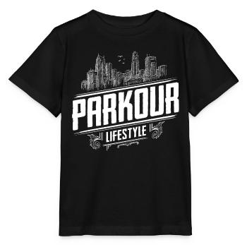 Parkour - Parcour - Freerunning - T-shirt bio MINI CREATOR Stanley/Stella Enfant - noir - Devant - Mikhail (115cm)