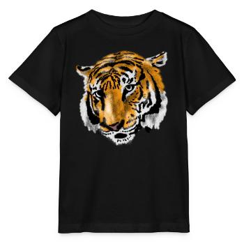 tigre - T-shirt bio MINI CREATOR Stanley/Stella Enfant - noir - Devant - Mikhail (115cm)