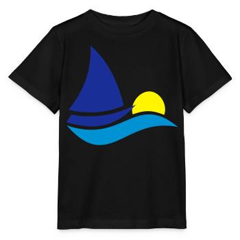 sailboat - Stanley/Stella MINI CREATOR Kids’ T-Shirt - black - Front - Mikhail (115cm)